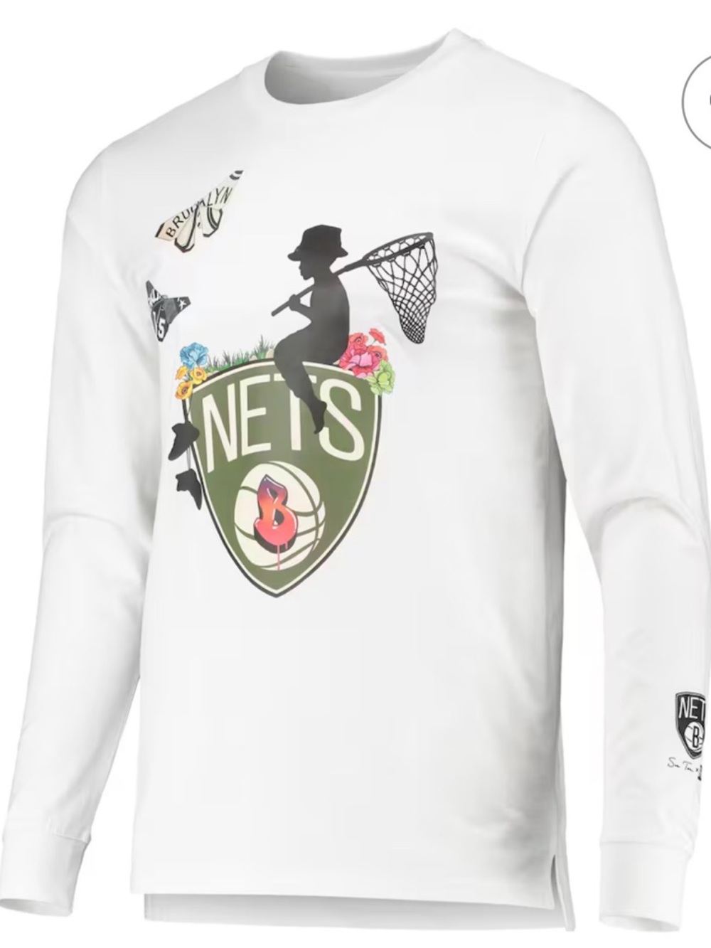Sue tsai limited edition Brooklyn nets! White Long Sleeve Tee